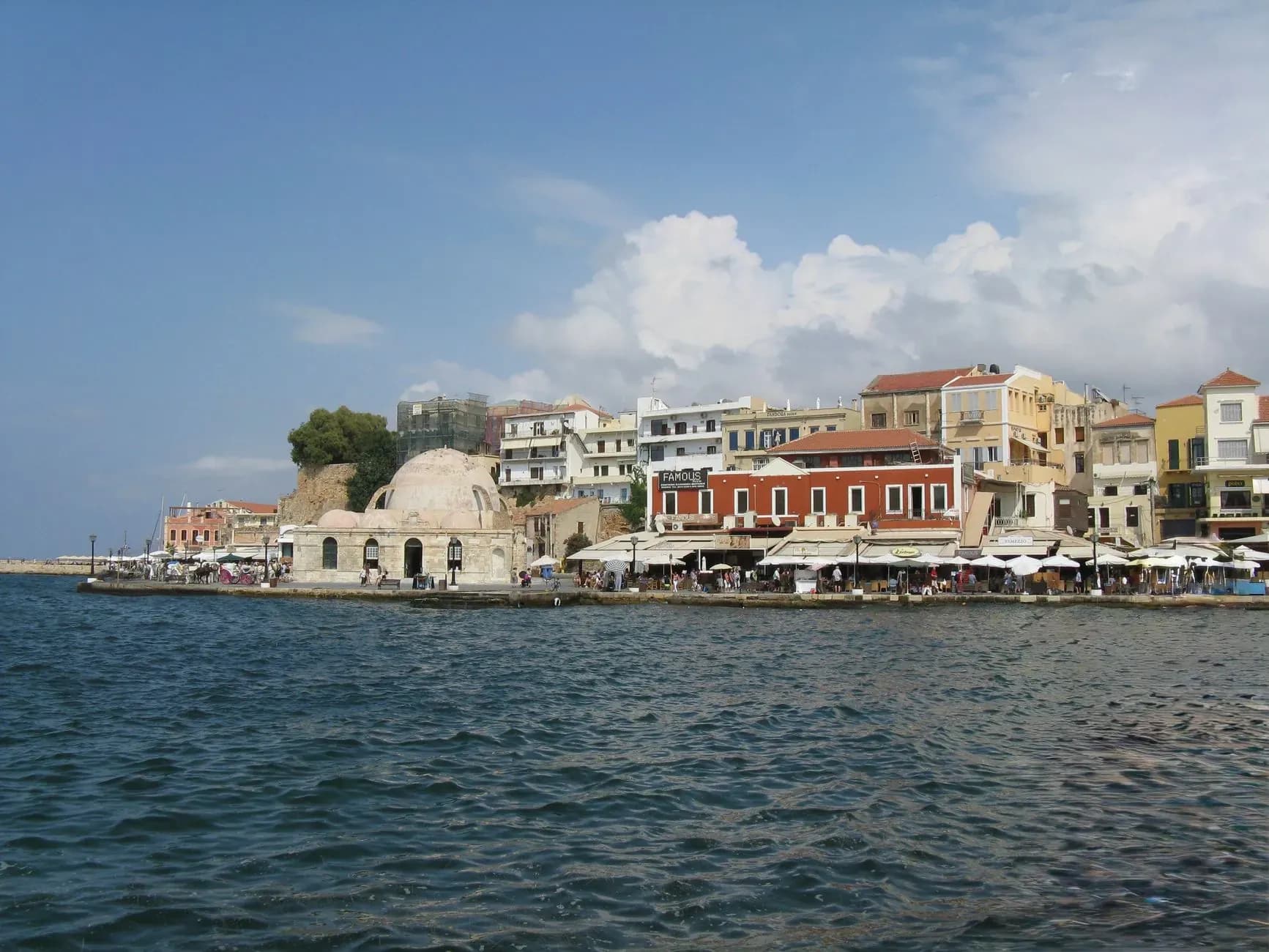 Venetian harbor of Chania, Crete on a Greece culinary tour