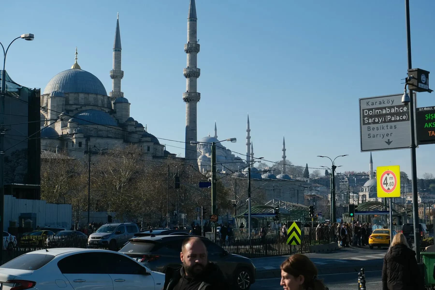 The New Mosque rising over Eminönü square, Istanbul