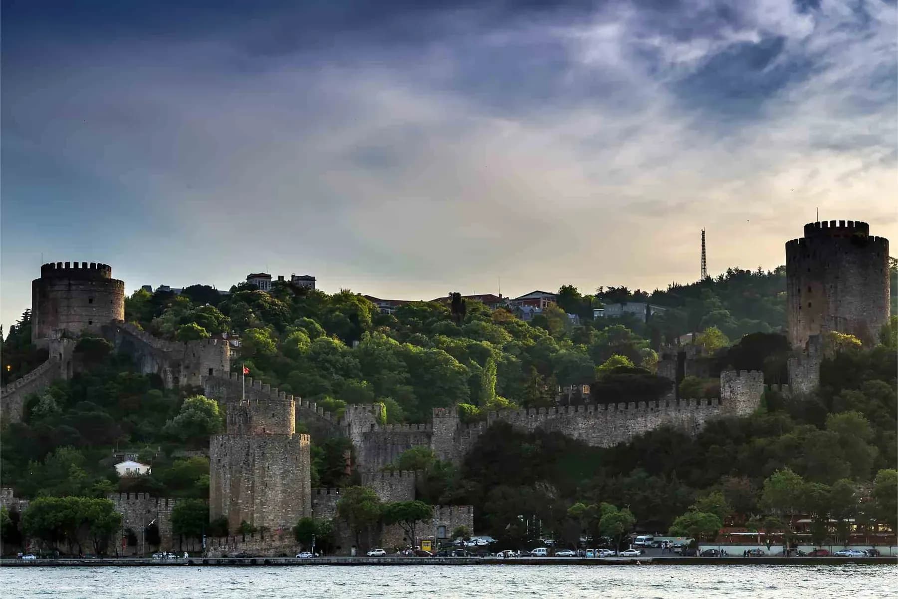 Rumeli Fortress standing above the Bosphorus in Istanbul, Turkey