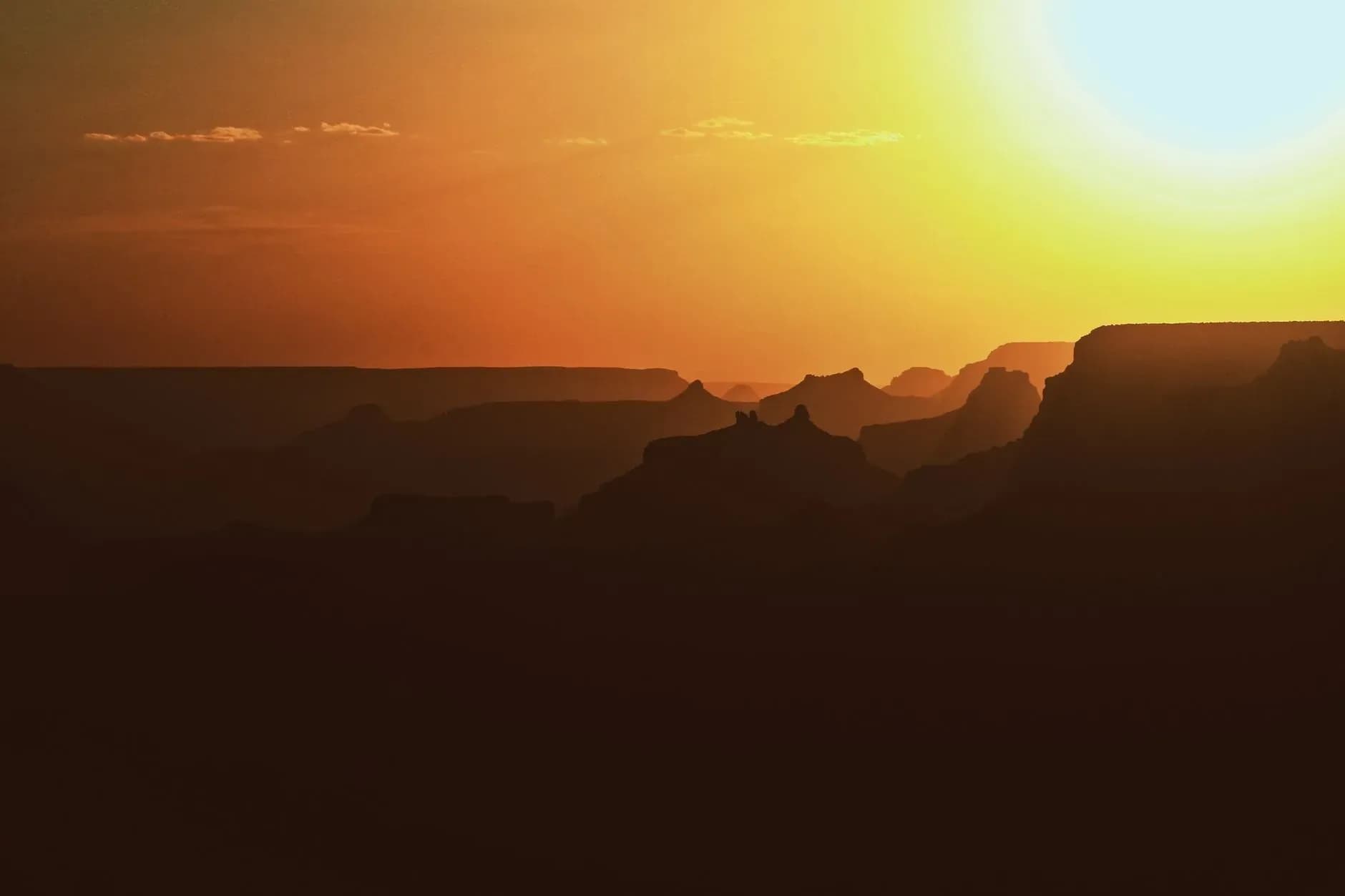 Grand Canyon rim view at sunset on a luxury private tour of the American Southwest