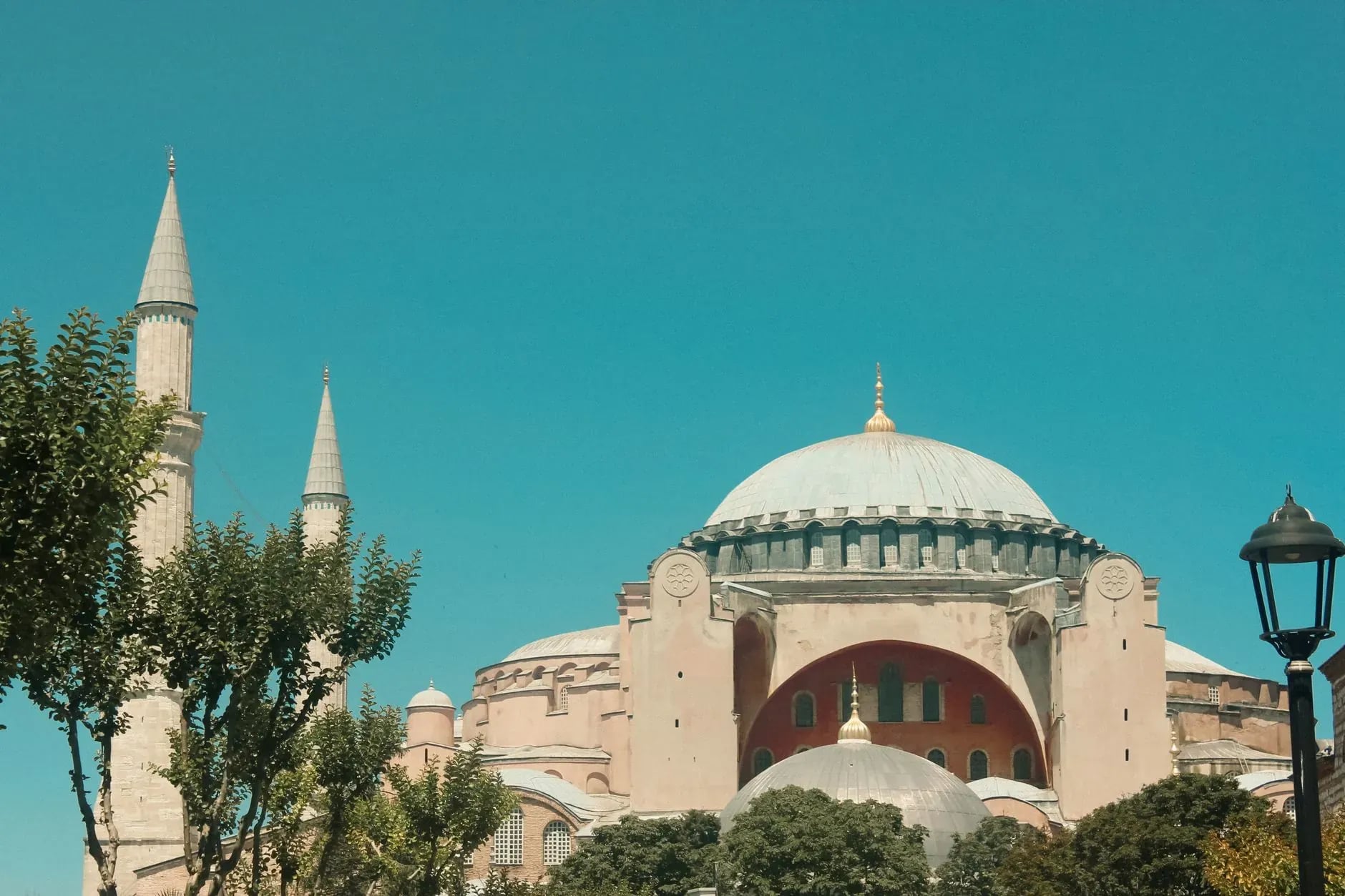 The Hagia Sophia in Istanbul seen in daylight on a private guided tour of Turkey