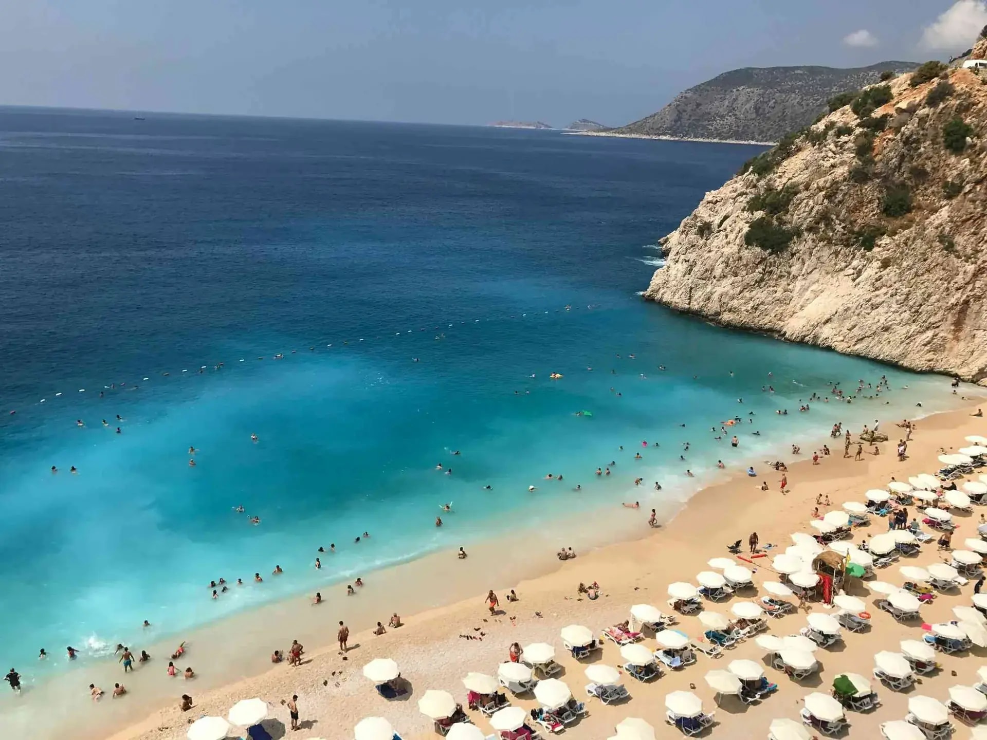 Kaputas beach and its turquoise bay on Turkey's Mediterranean coast