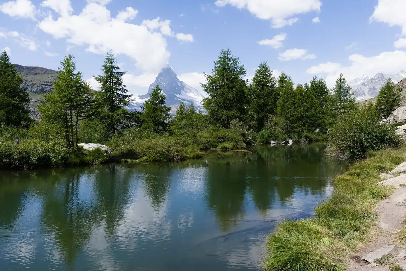 The Matterhorn rising above Zermatt on a luxury Switzerland rail tour